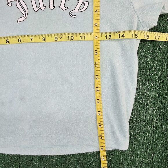 Juicy Couture Forever 21 Terry Cloth Short Sleeve T Shirt Small Light Blue Y2K - Picture 10 of 10